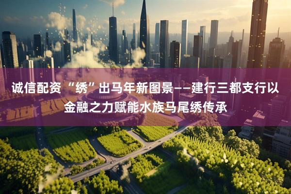 诚信配资 “绣”出马年新图景——建行三都支行以金融之力赋能水族马尾绣传承